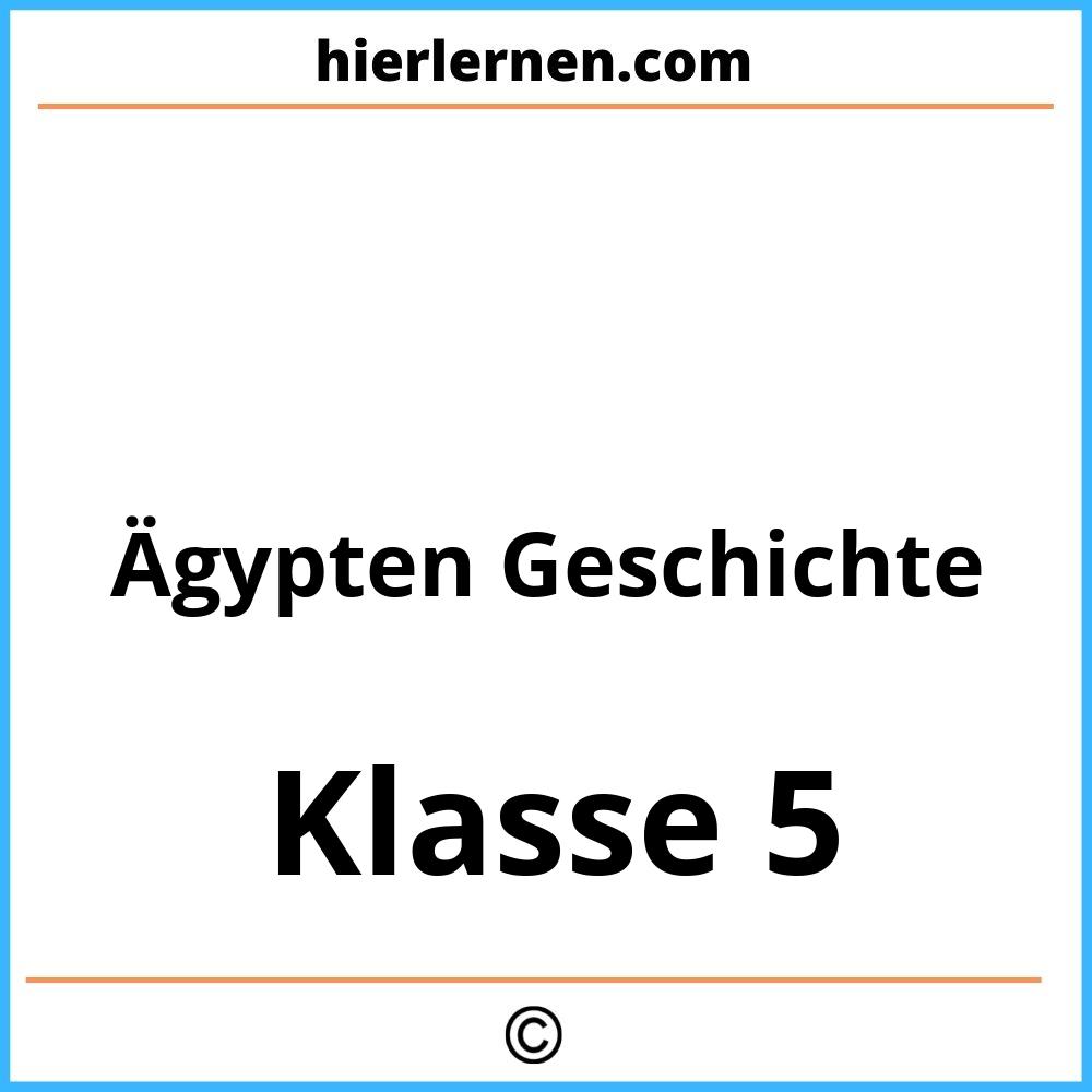 Ägypten Geschichte 5. Klasse