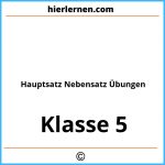 Hauptsatz Nebensatz Übungen Klasse 5