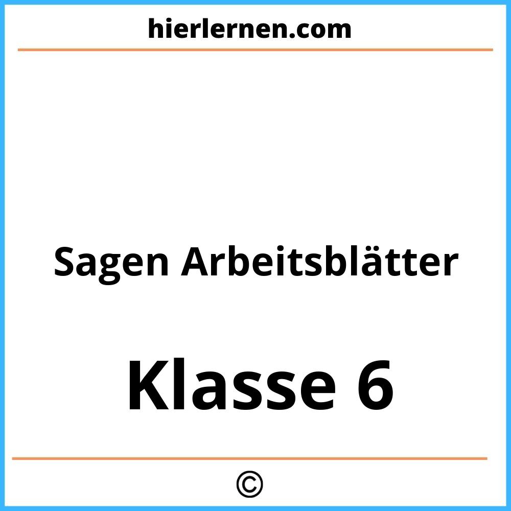 Sagen 6 Klasse Arbeitsblätter