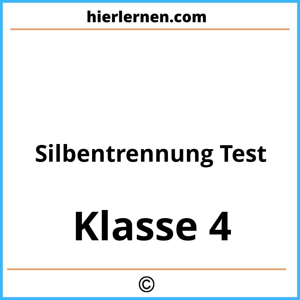 Silbentrennung 4. Klasse Test